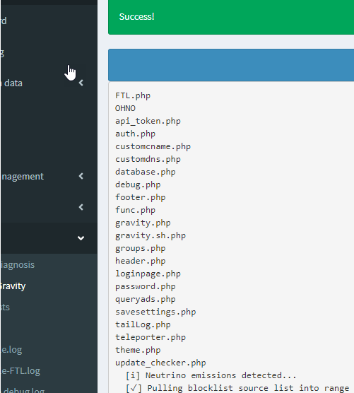 Example output of exploit